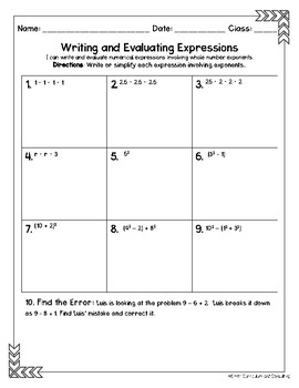 photo Sixth Grade 6Th Grade Algebraic Expressions Worksheets With Answers