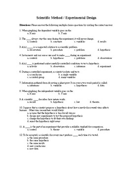 pic The Scientific Method Worksheet Answer Key