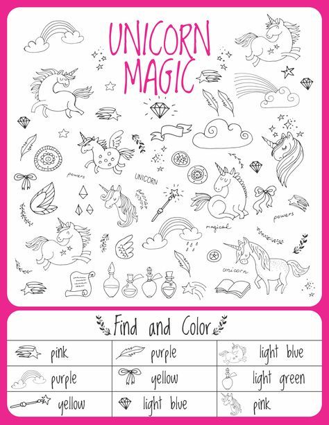 pics Unicorn Party Games Free Printables