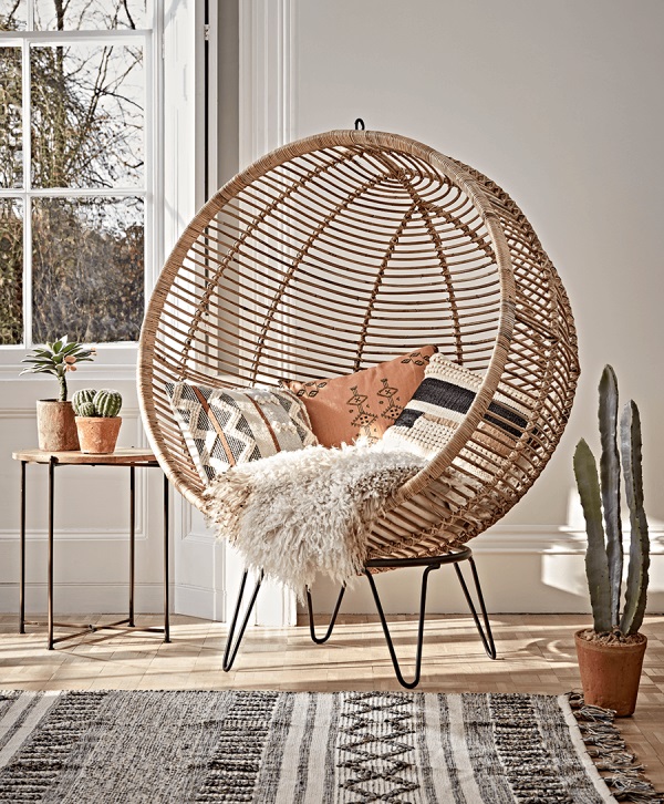 wallpapers Wicker Cocoon Chair